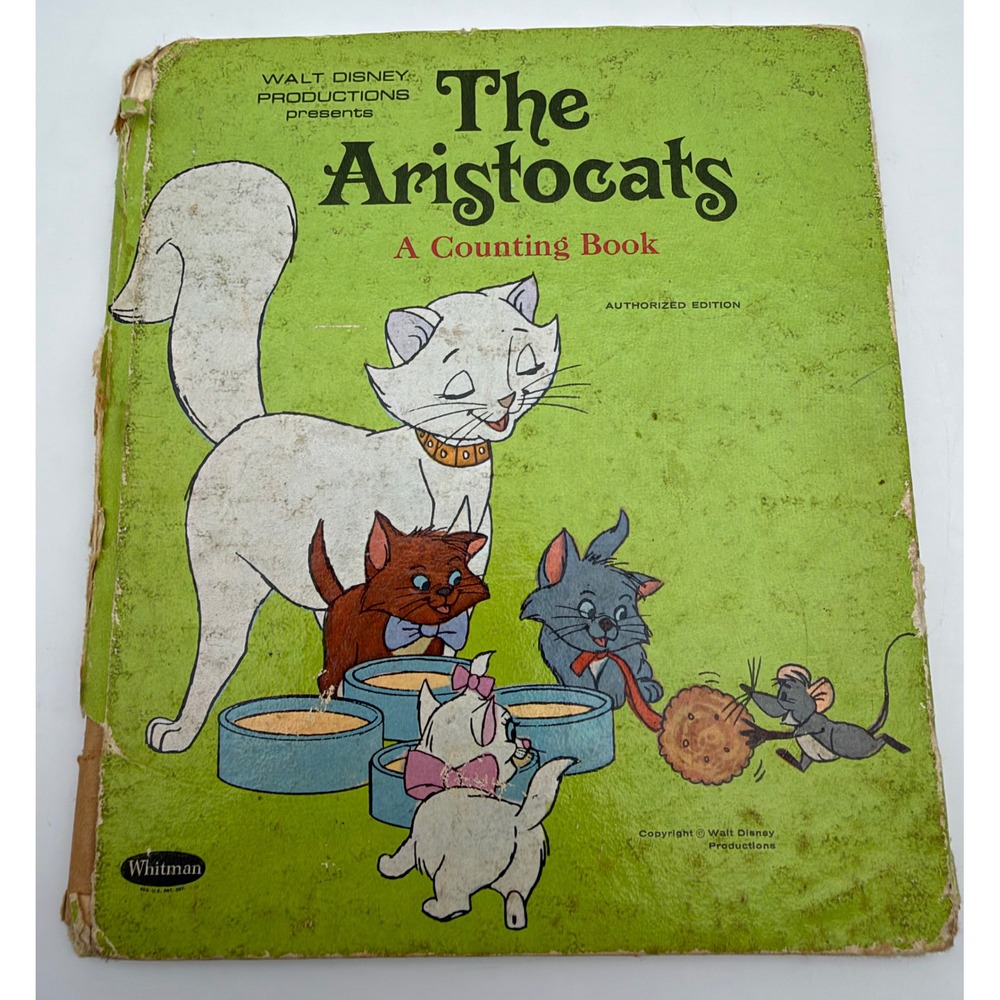 Vintage 1970 Walt Disney The Aristocats A Counting Book Whitman Tell-A-Tale K064